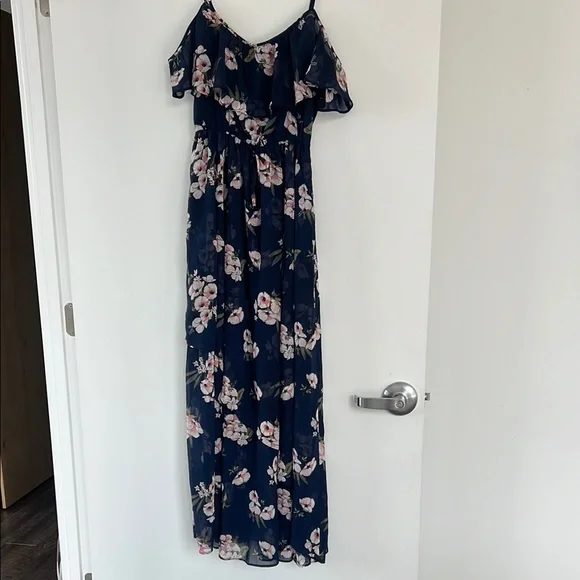 Abercrombie & Fitch | Dresses | Abercrombie Fitchfloral Navy Maxi Dress |  Poshmark